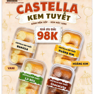 Castella Kem Tuyết - Lá Dứa